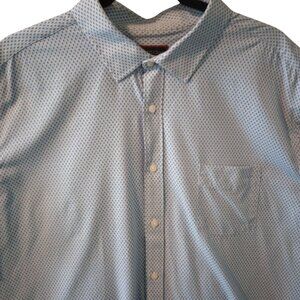 Untuckit Borgo Mens Light Blue Short Sleeve Button-Up Shirt Size XXXL 3XL